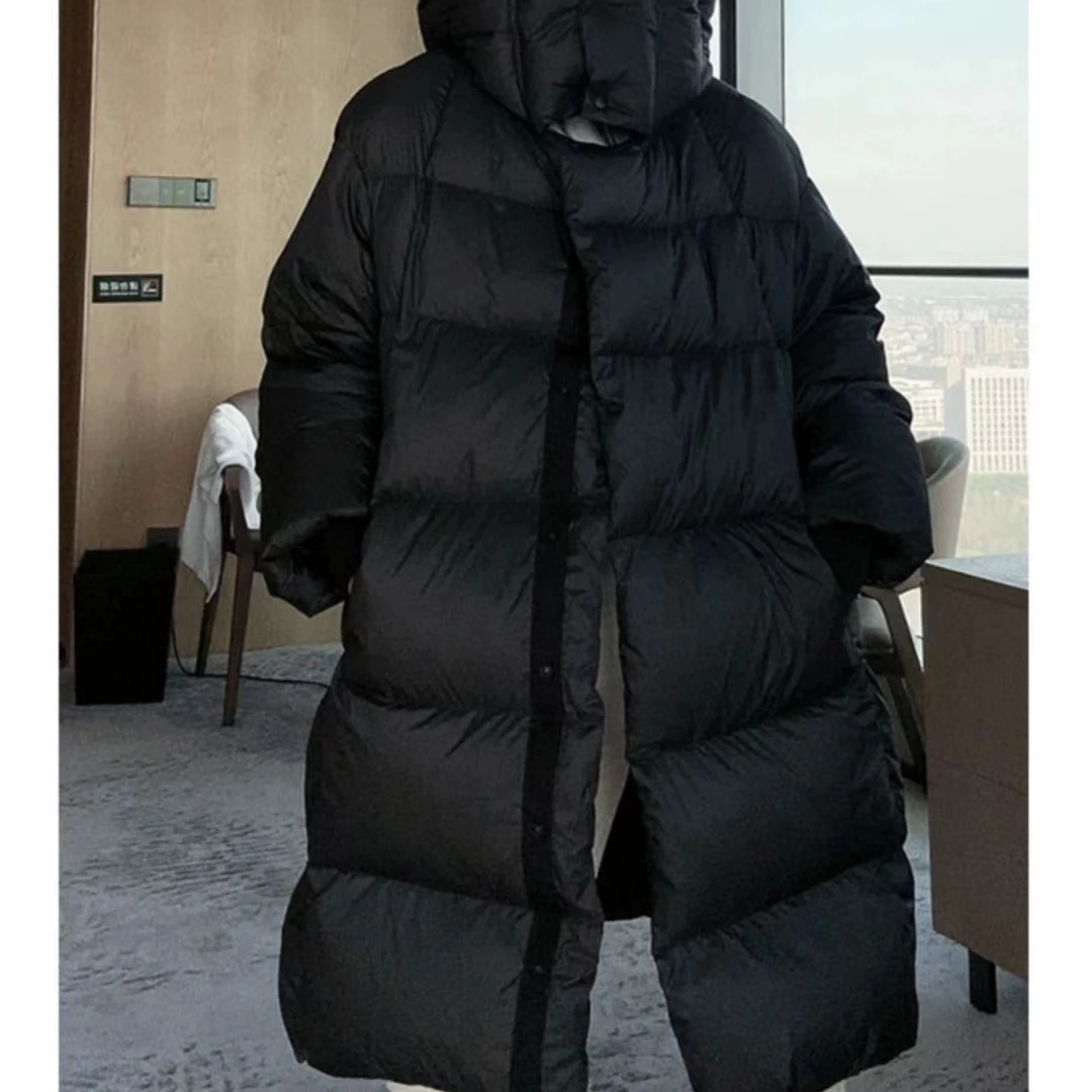 新款泡芙羽绒服女中长款连帽宽松时尚加厚保暖韩版休闲冬季外套