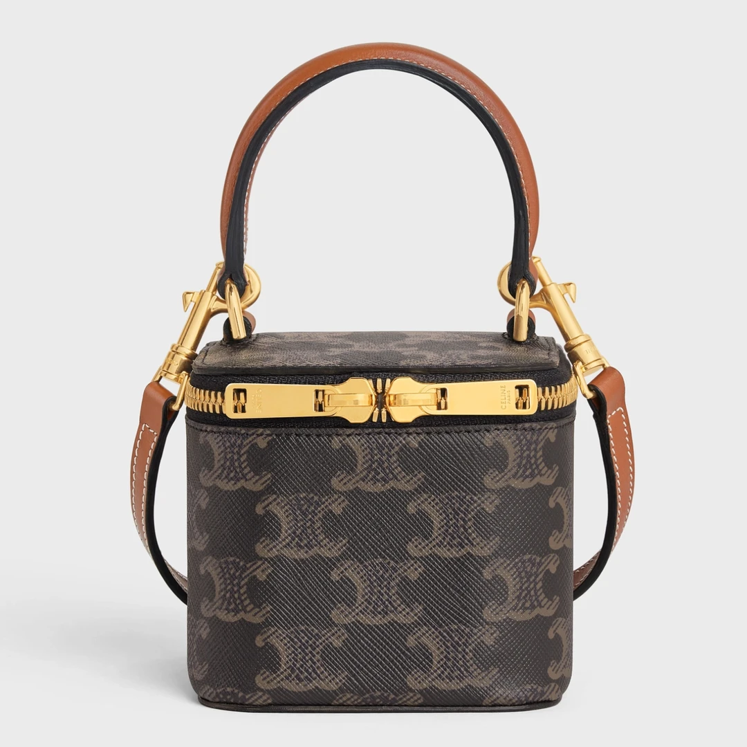 全新未使用 Celine/思琳 Triomphe迷你化妆盒包 老花百搭时尚经典