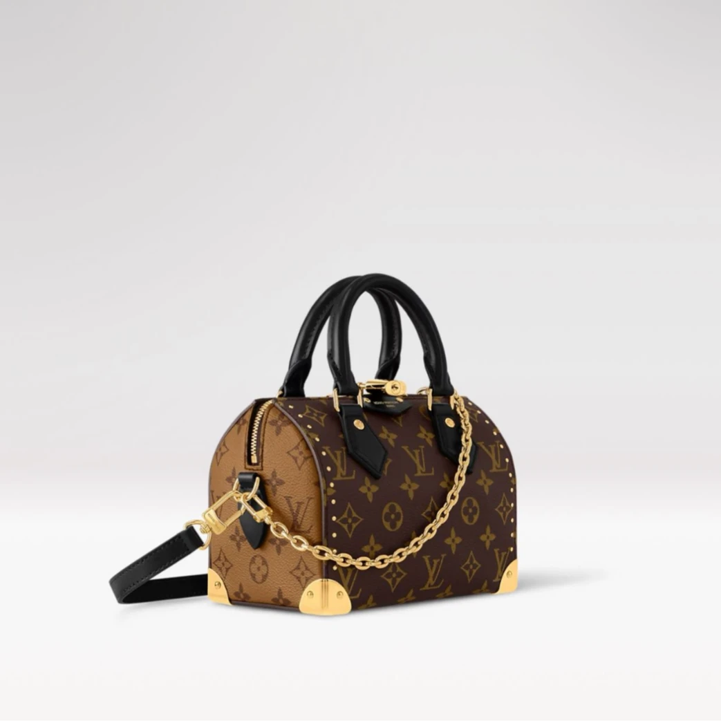 全新未使用 LouisVuitton/路易威登 25新款 Speedy Trunk老花盒子