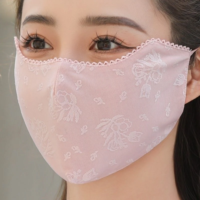 冰丝防晒口罩女夏季立体护眼角大脸遮阳薄款时尚印花骑行加大面罩