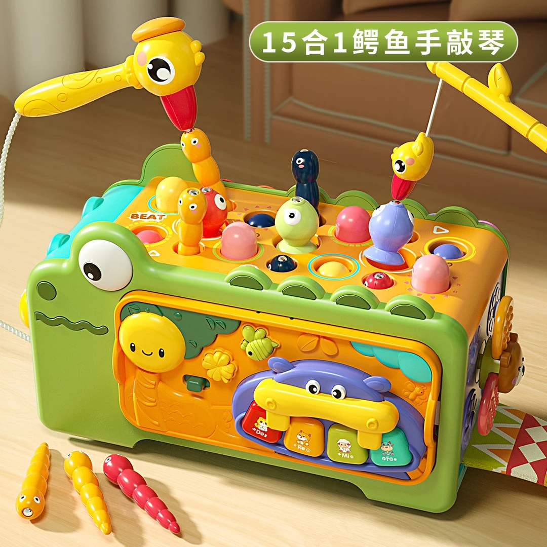 儿童打地鼠益智早教玩具大号敲琴解压敲打0-3岁宝宝游戏机4