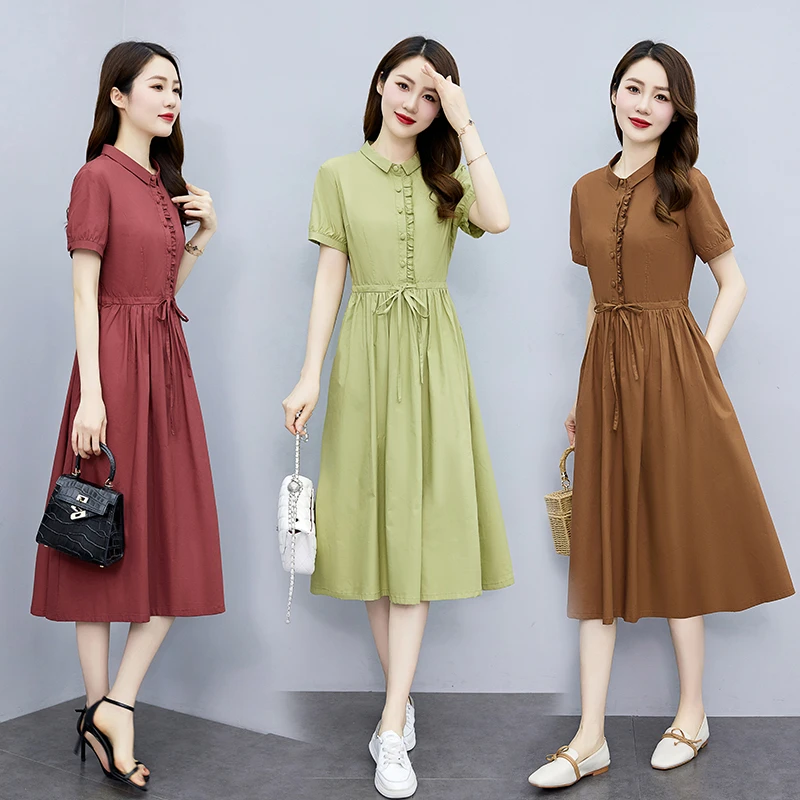 女装30-35岁上档次2025年夏季新款收腰气质超显瘦连衣裙温婉通勤