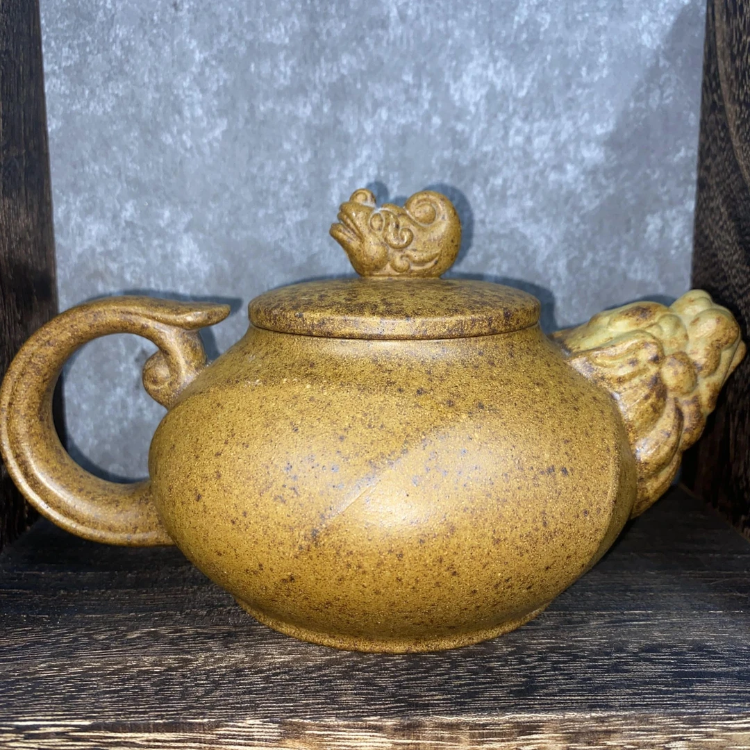 龙头老大高温柴烧【聪】纯手工紫砂壶