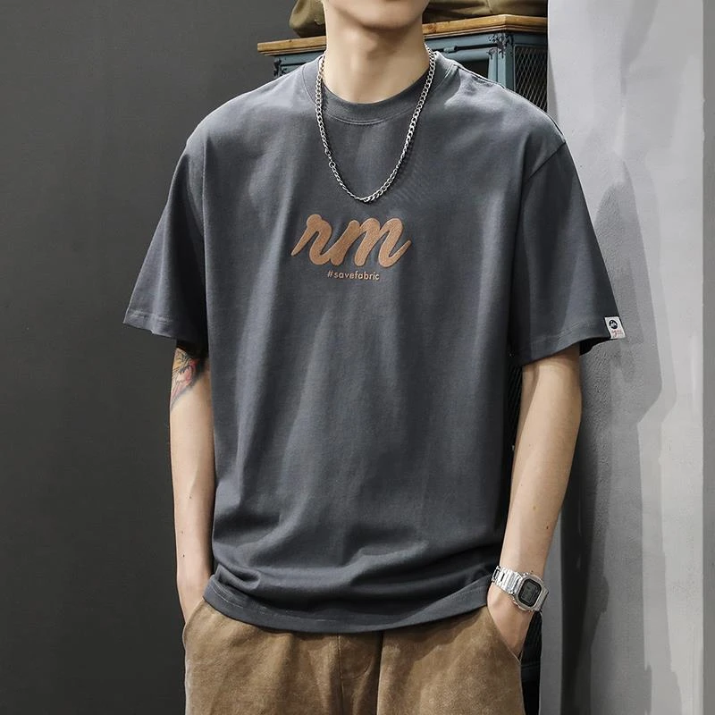 夏季纯棉250g重磅短袖T恤男宽松潮牌ins爆款半袖美式复古圆领韩版