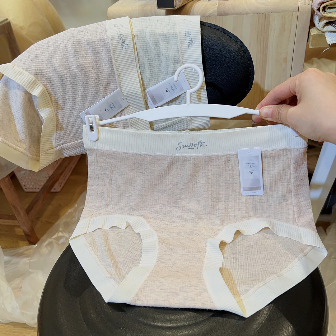 【80-140斤】花灰抽针纱 新款 女士内裤#99556#时尚舒适中腰包臀