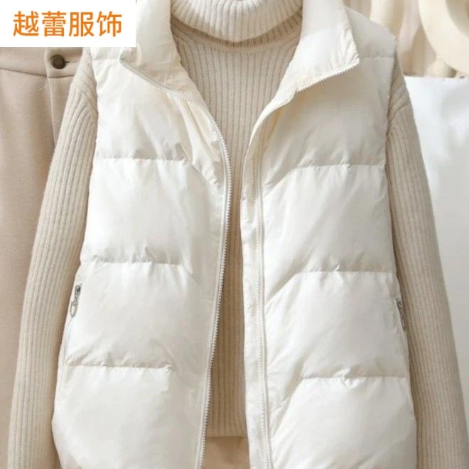 羽绒棉马甲女短款2023新款秋冬韩版宽松百搭时尚背心坎肩马夹外套