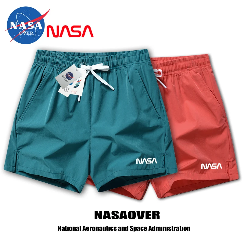 NASAOVER羽毛球运动裤速干宽松男士田径训练跑步裤冰丝透气三分裤