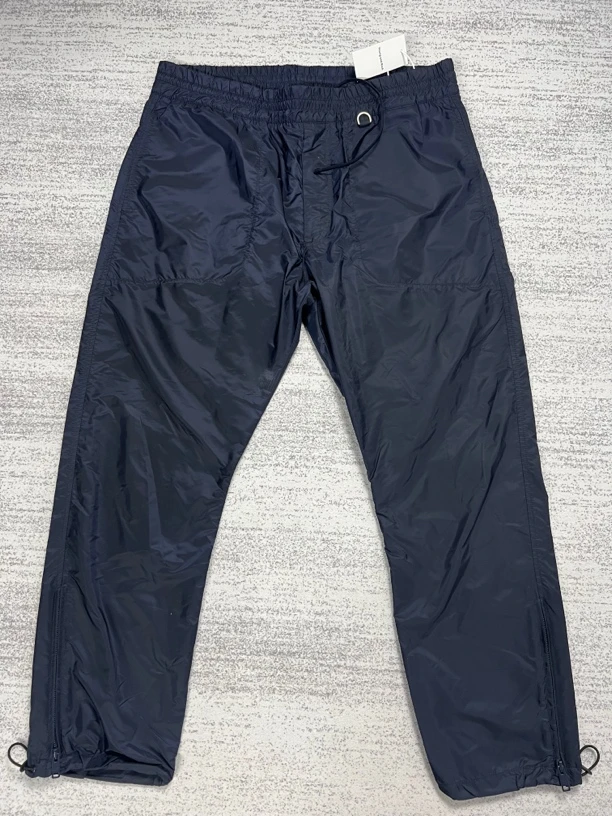 【prada】普拉达 深蓝色再生尼龙拉链长裤 L 99新