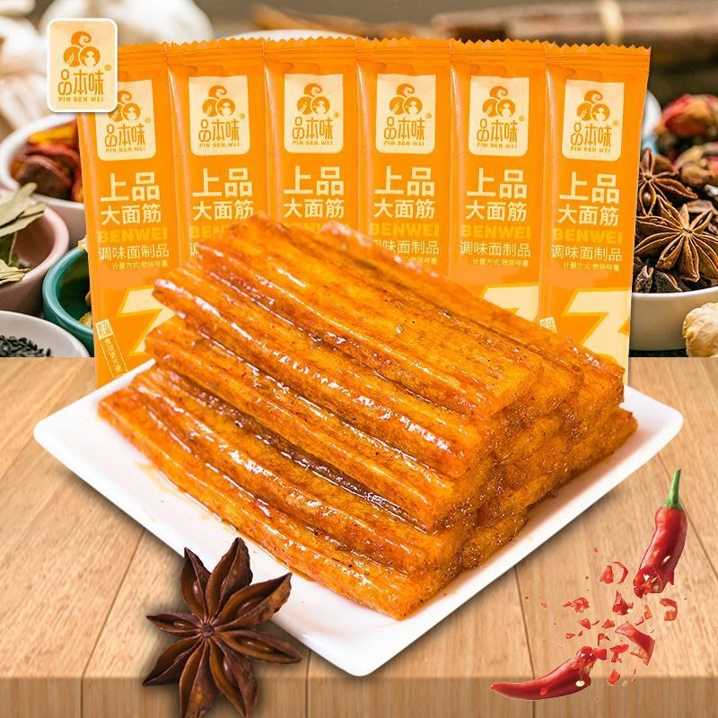 品本味上品大面筋辣条零食香辣味调味面制品休闲解馋网红筋道小吃