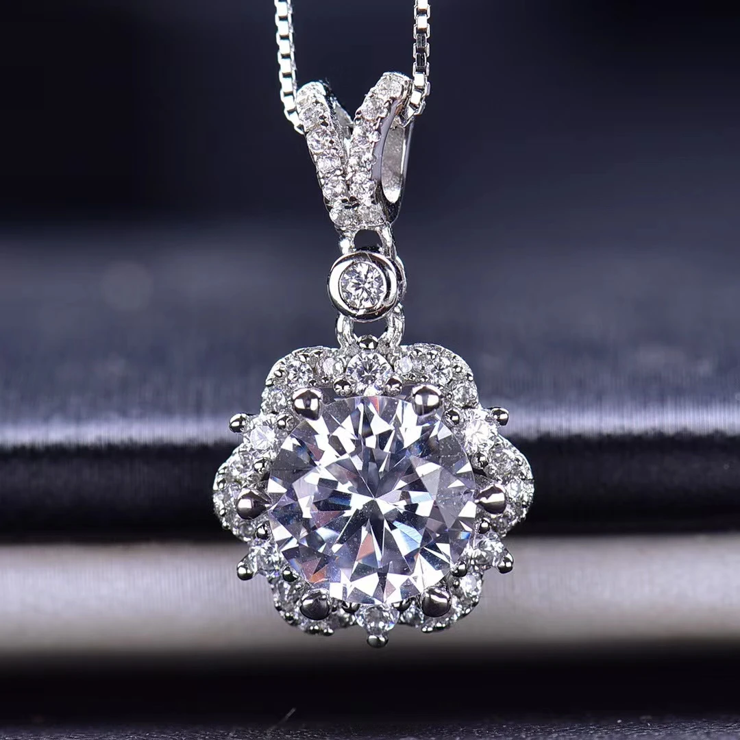 925银莫桑石银制品 Balala品牌轻奢【爱莎公主吊坠项链】镶嵌精致