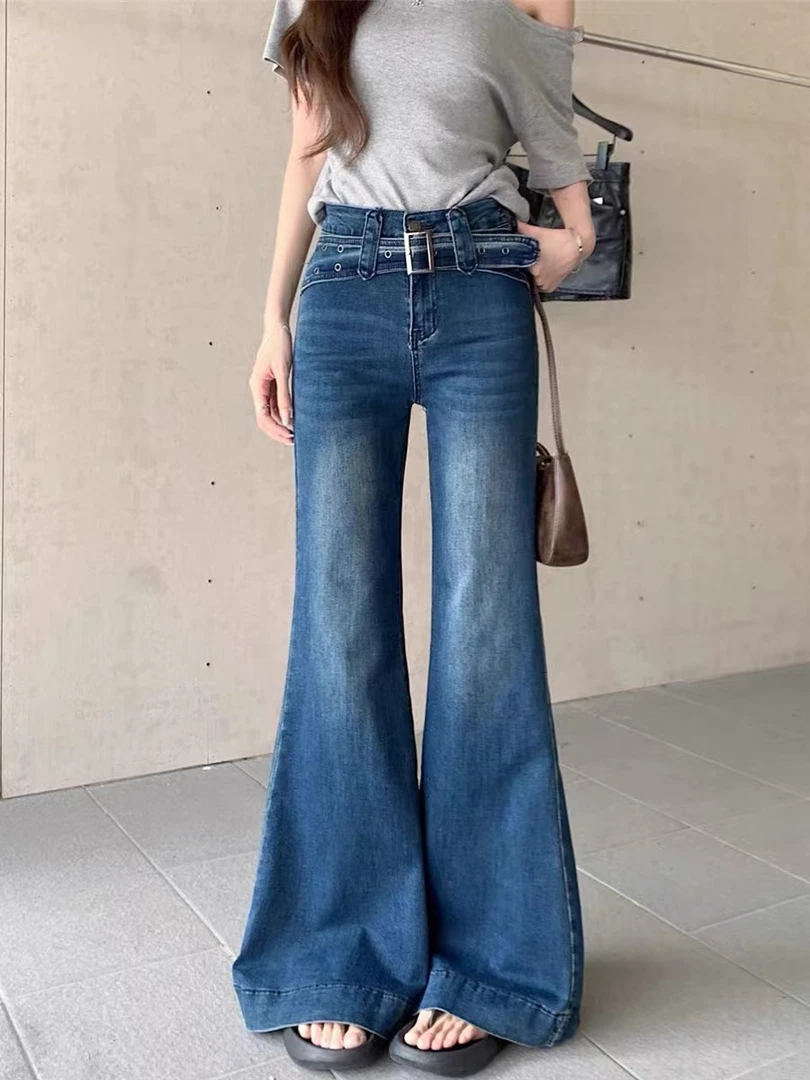 5792#高腰直筒宽松阔腿裤