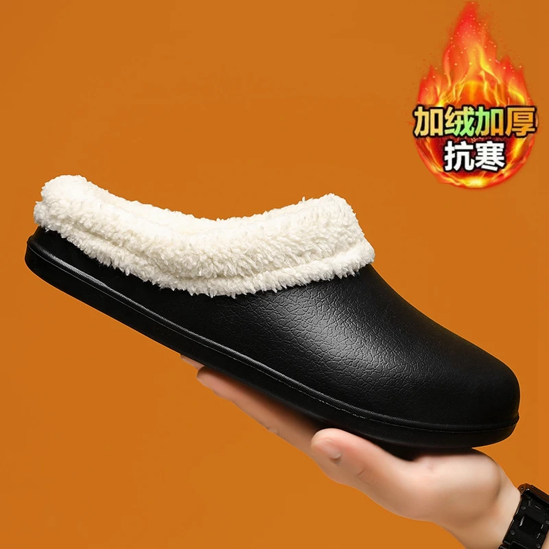 情侣厚底加绒防滑加厚棉拖鞋保暖休闲时尚软底居家潮流毛绒冬天