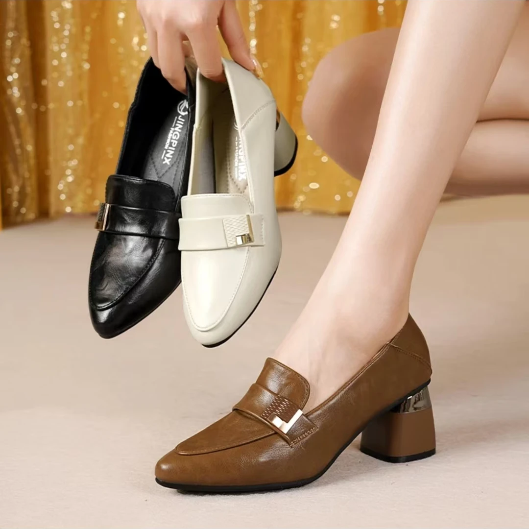 2024新款春秋百搭软底时尚百搭尖头女鞋单鞋