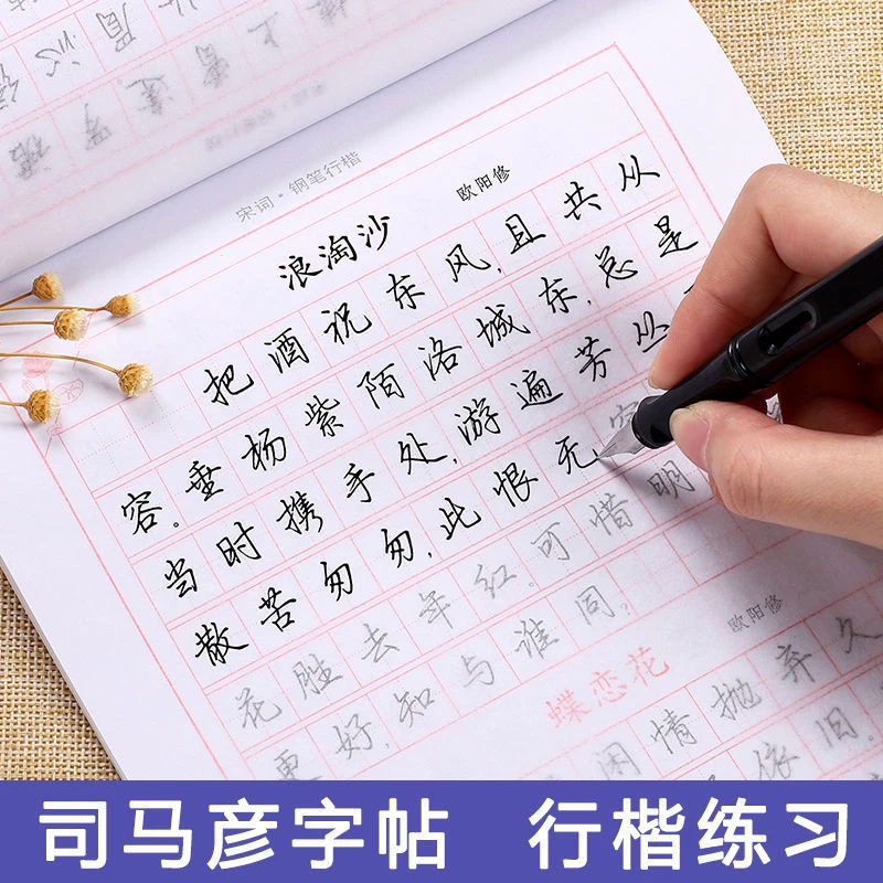 司马彦行楷字帖成年人硬笔书法临摹初学者基础连笔字临摹练字帖