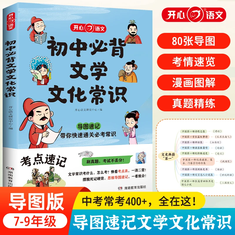 2024初中必背文学文化常识导图版中国文学文化常识阅读文言文全解