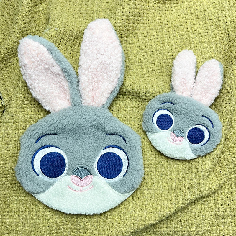 大号卡通朱迪兔子衣服补丁贴羽绒服高级高端刺绣补丁布贴可缝手缝