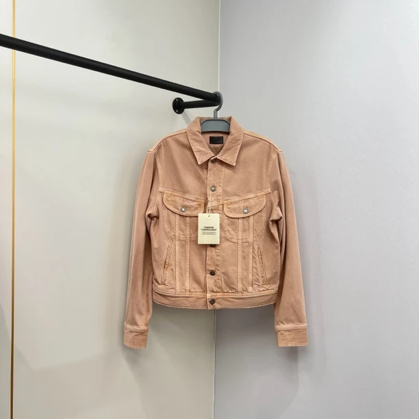 99新 YSL/圣罗兰 1k084 SS21 单排扣牛仔夹克外套 xs码