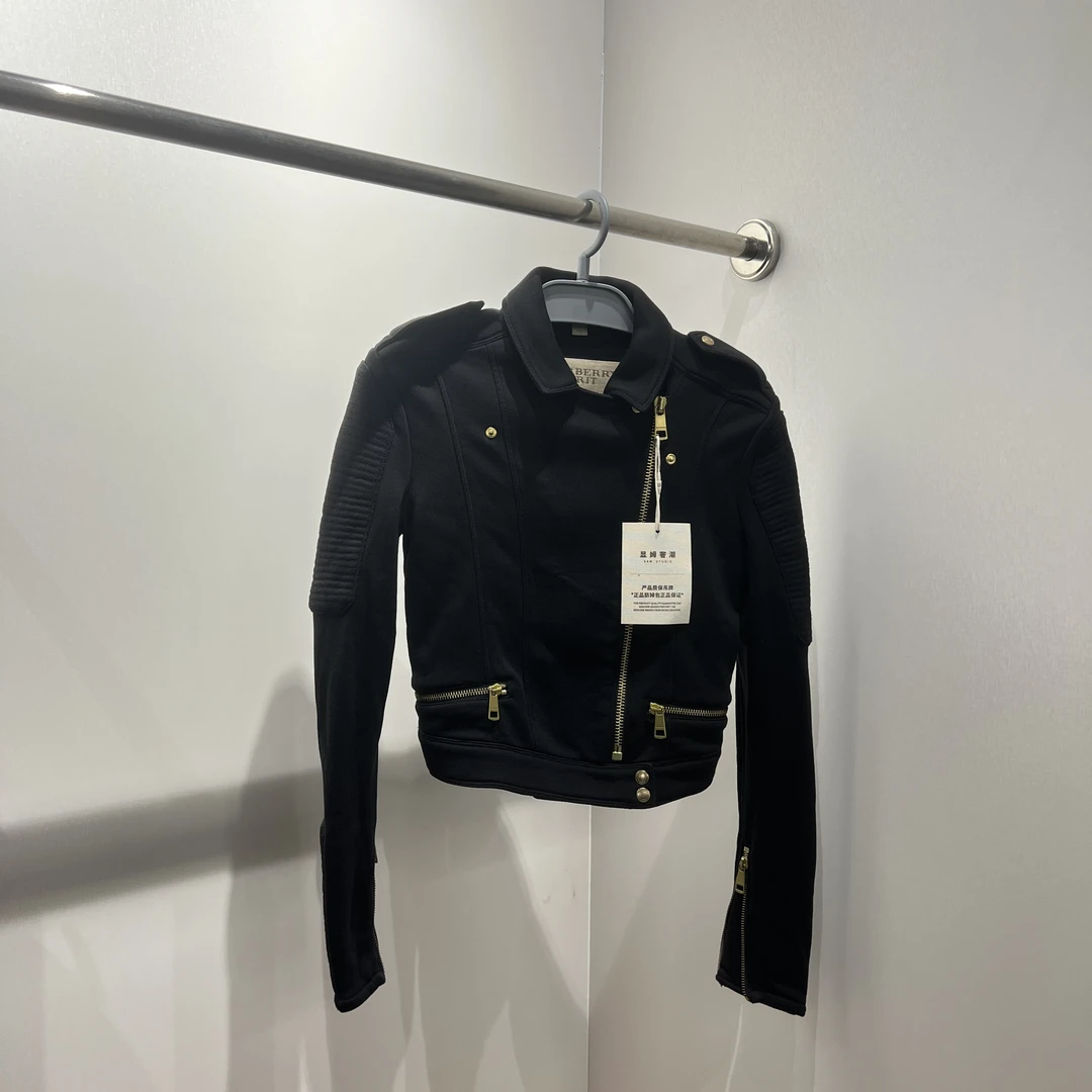 b045/99新Burberry博柏利bbr不规则拉链夹克外套 uk4码 公价1.2w