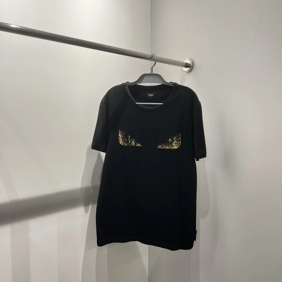 Fendi/芬迪 cs07 99新 小眼睛纯色休闲短袖 xl码 公价8k