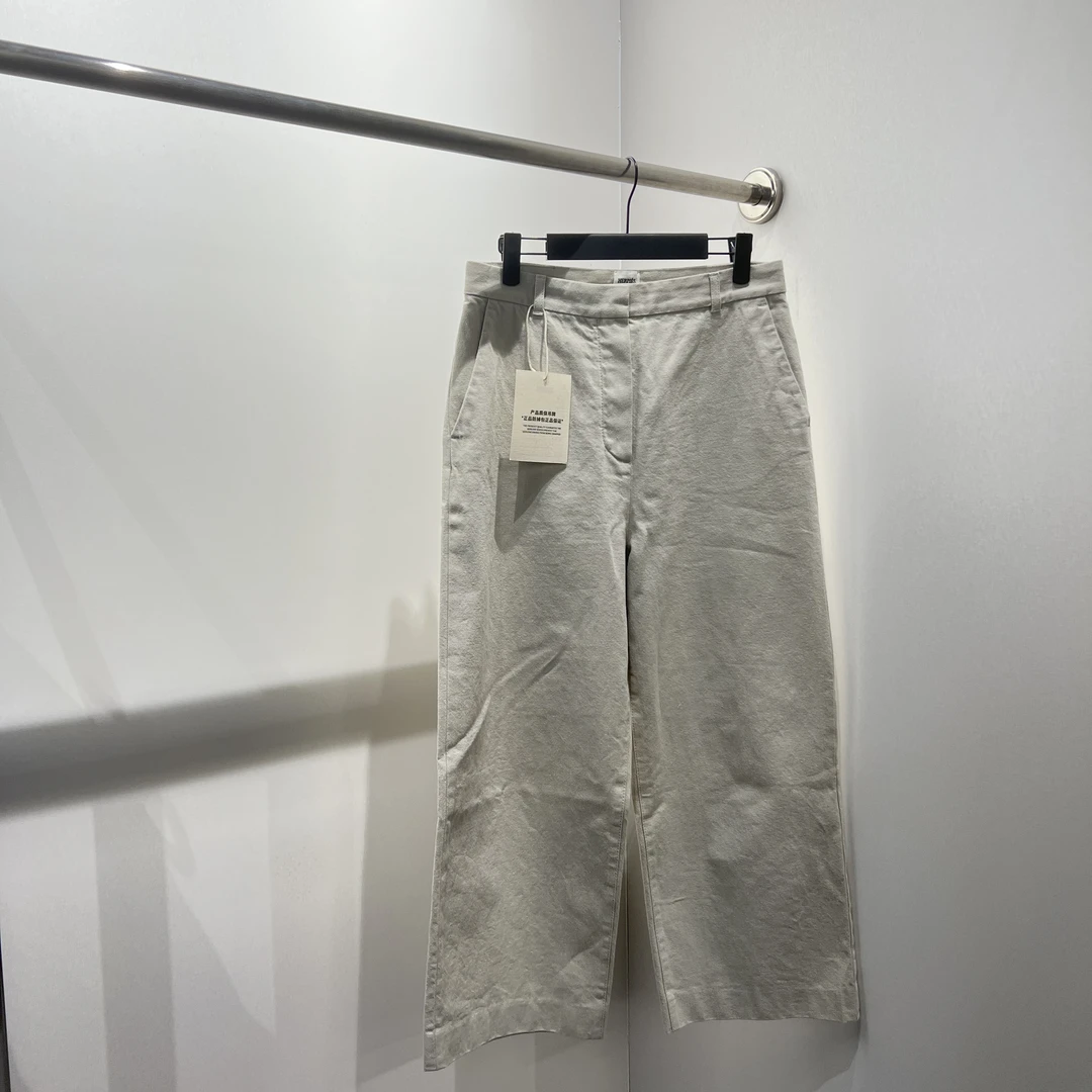 99新 Hermes/爱马仕 1j062 99新 背后标语皮牌休闲裤 38码