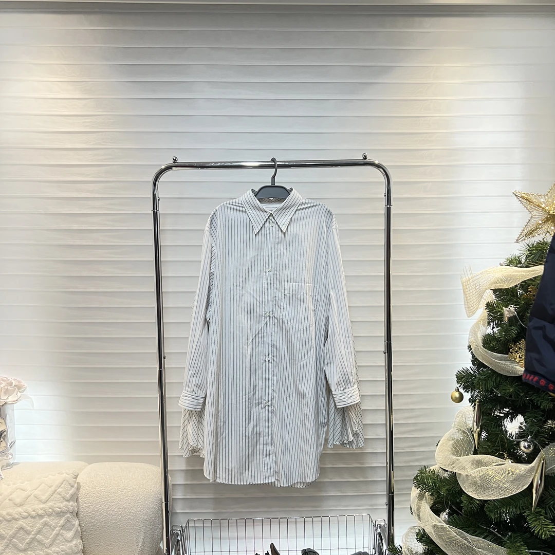 99新/Maison Margiela/梅森马吉拉条纹宽松长袖衬衫/S码/公价6k