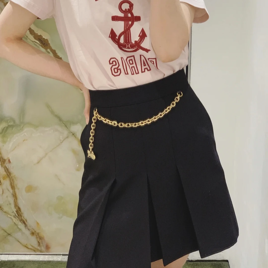 Celine/赛琳 3h031 准新带吊 马车链条半身裙 36码 公价1.2w