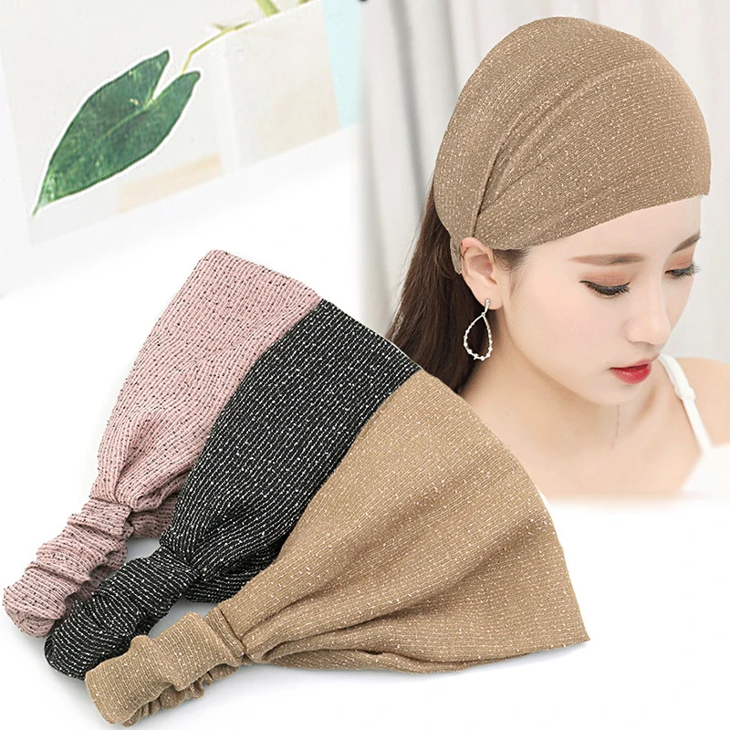 秋冬薄款发带宽边防风头套包头头巾女洗脸遮白发头饰外出发箍发卡