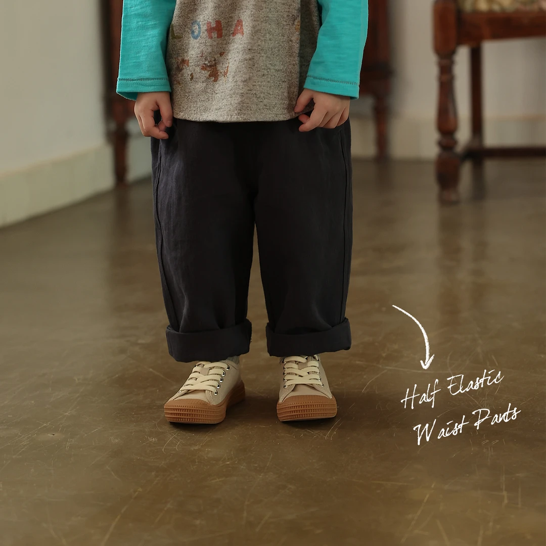 允儿妈男童装秋季新品宝宝时尚个性棉麻长裤儿童幼儿园休闲裤