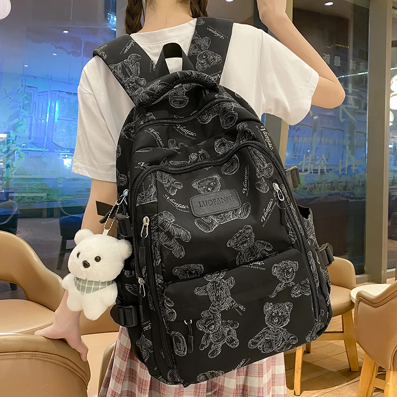 【减负护脊】2023新款书包初中女生高中学生背包轻便高颜值学院风