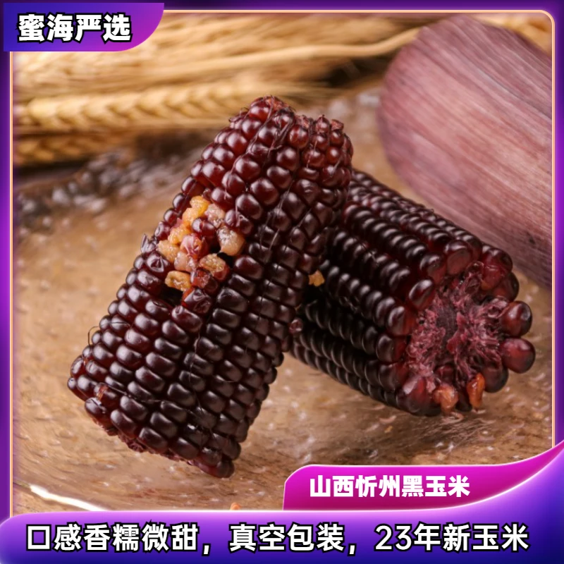 山西香糯黑玉米8根彩箱装220g/根真空包装糯玉米