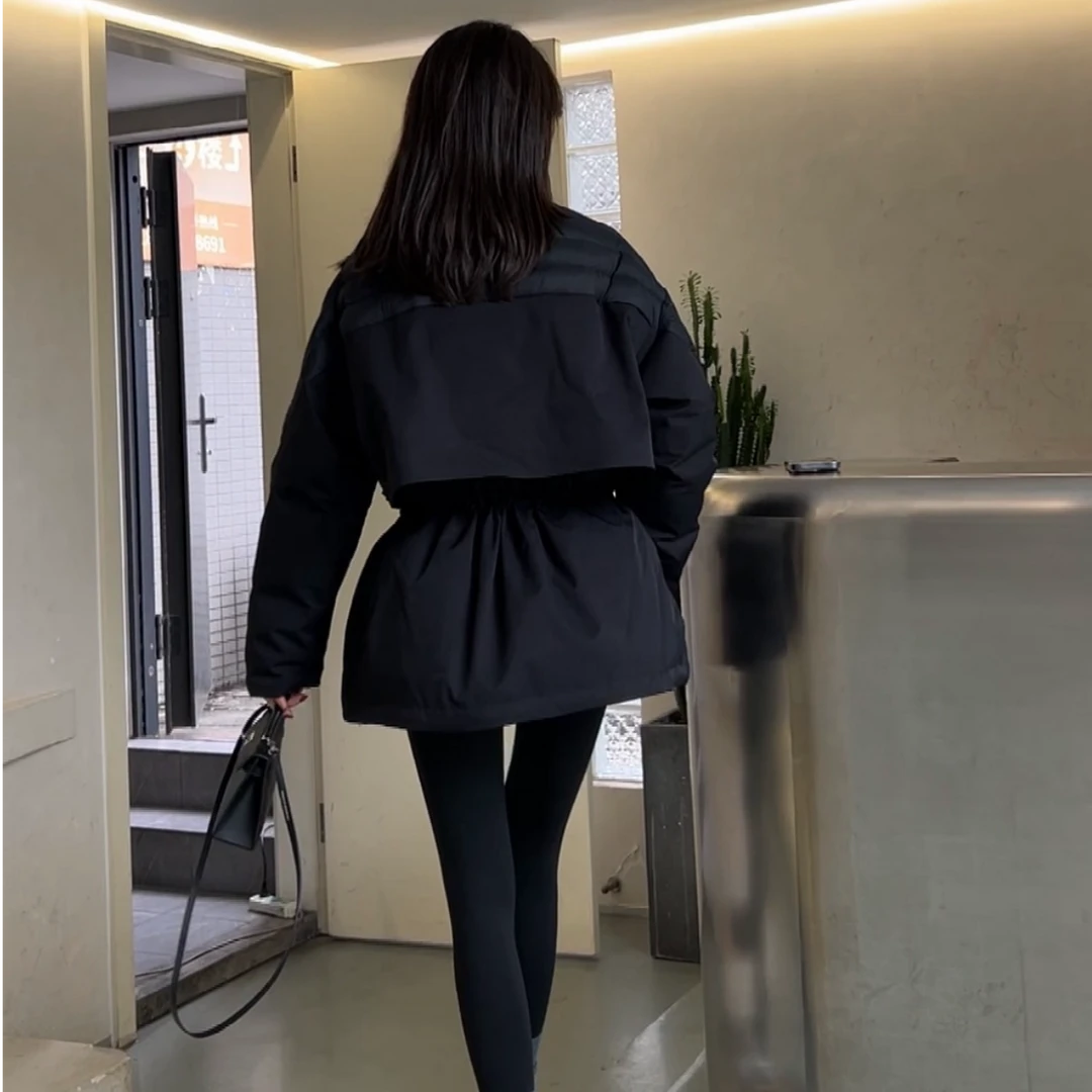 【名衣扬】半岛喵~立领可两面穿显瘦时尚中长女士冬天厚外套