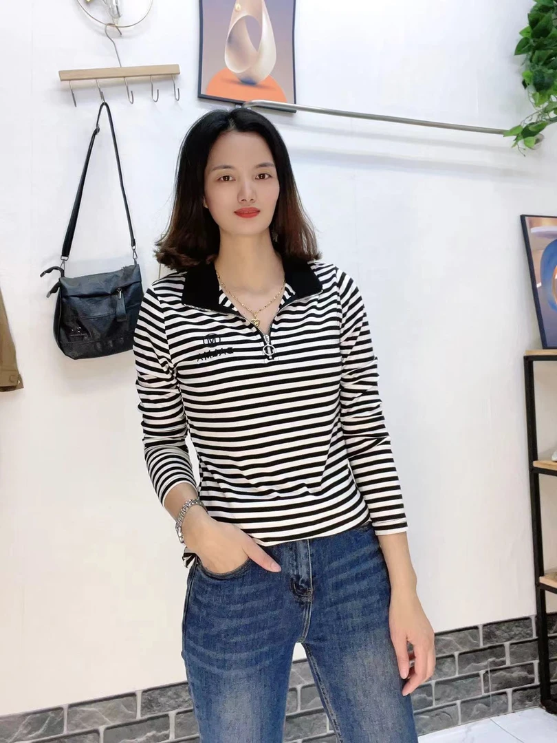 新款时尚百搭长袖上衣6601