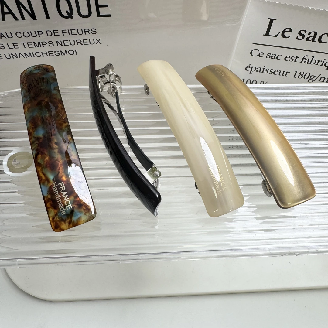 高品质醋酸弹簧夹全盘半扎马尾复古简约百搭优雅法式气质