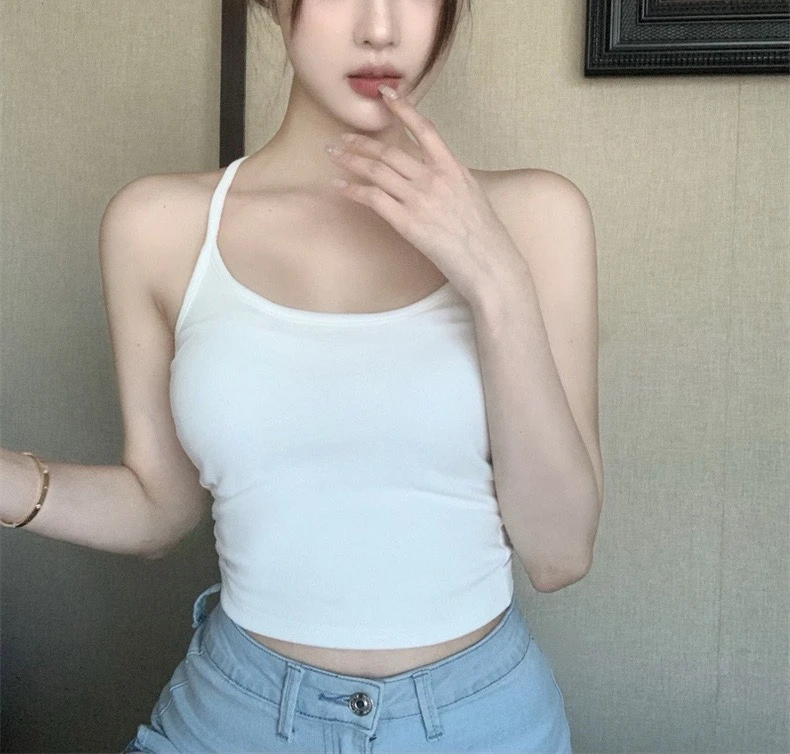 【美背】G3079露背交叉背心后背镂空交叉弹力美背