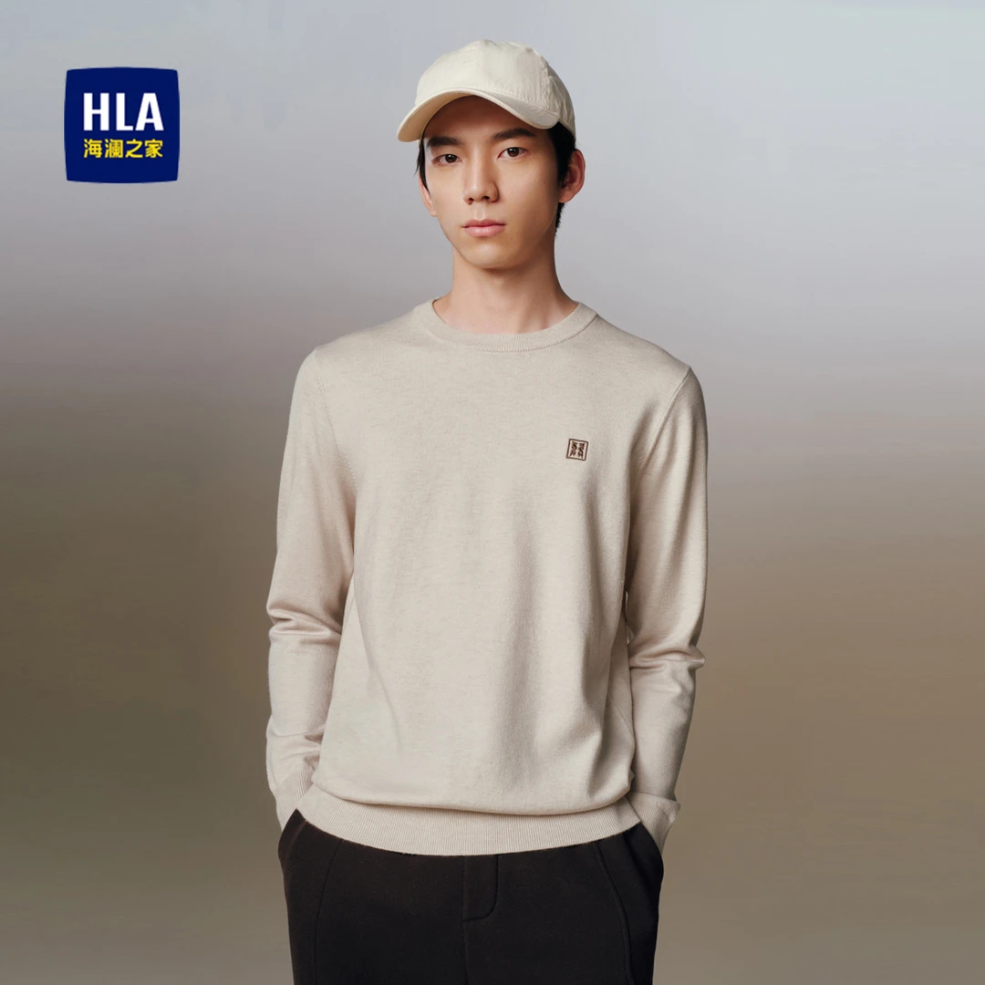 HLA/海澜之家【龙行大运 好运连连】舒适柔软时光系列长袖针织衫