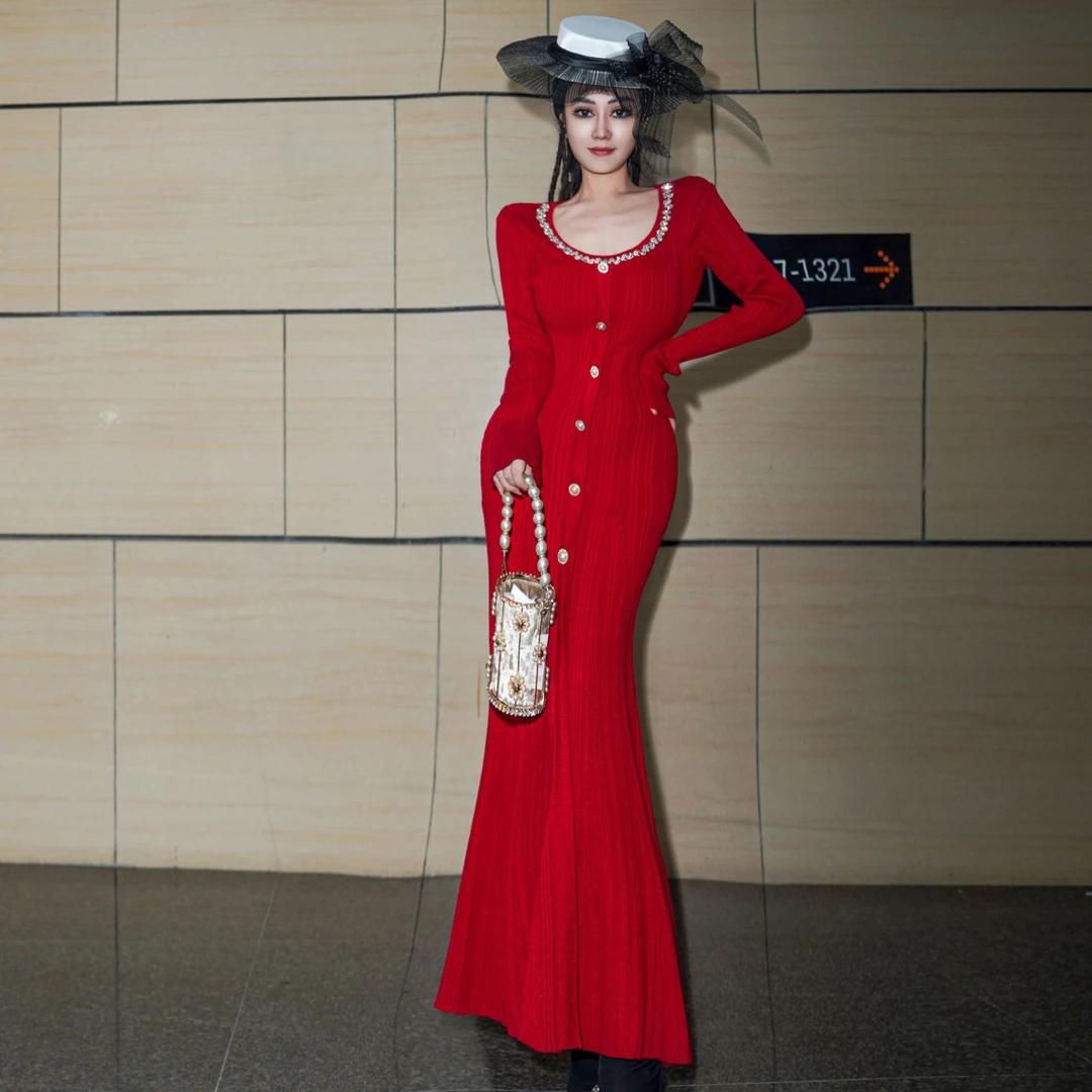 【星姐推荐】星原创高级定制「伯牙绝玹」设计师优雅时尚名媛风连衣裙