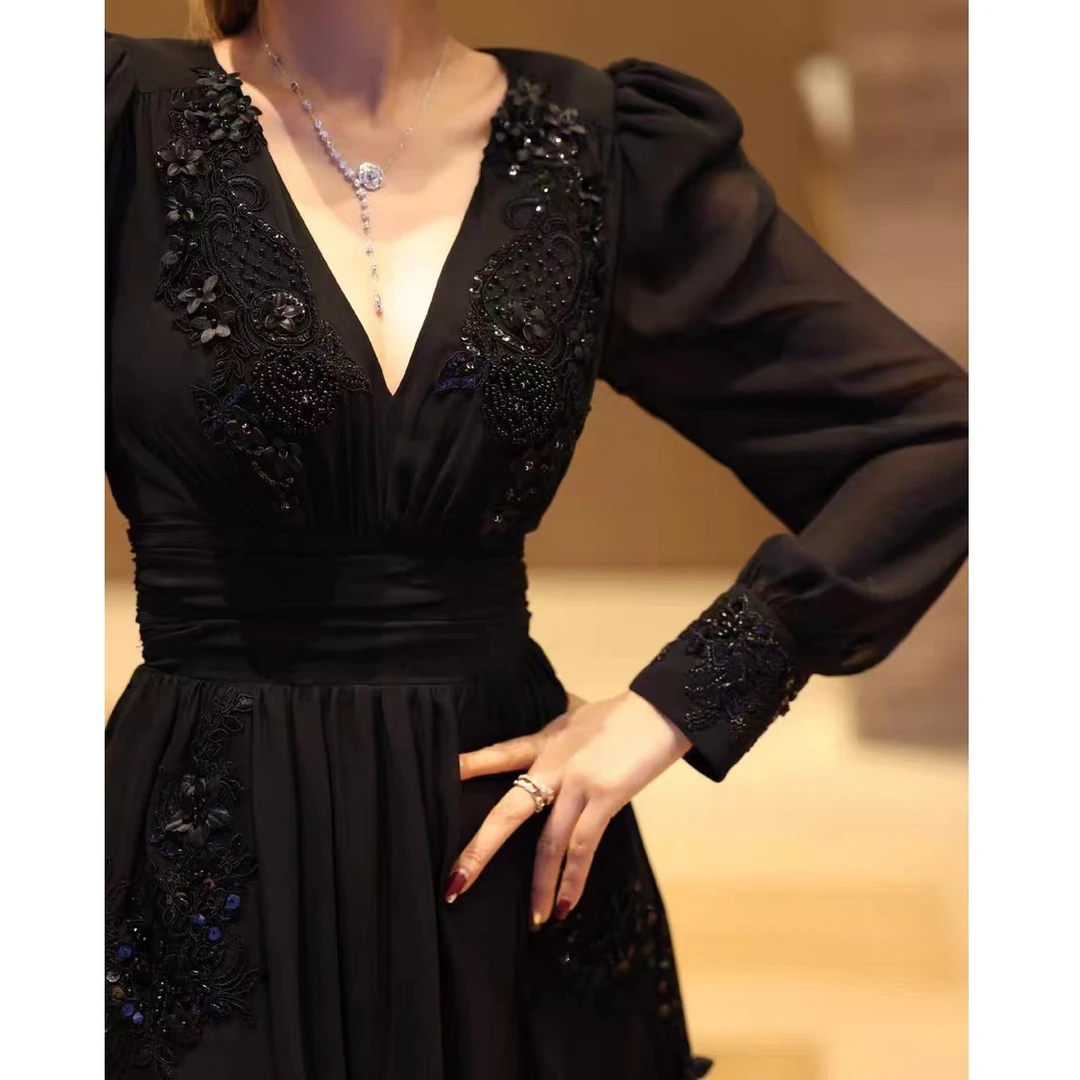 【星姐推荐】星原创高级定制【邂逅奥维尔】设计师款轻奢名媛连衣裙