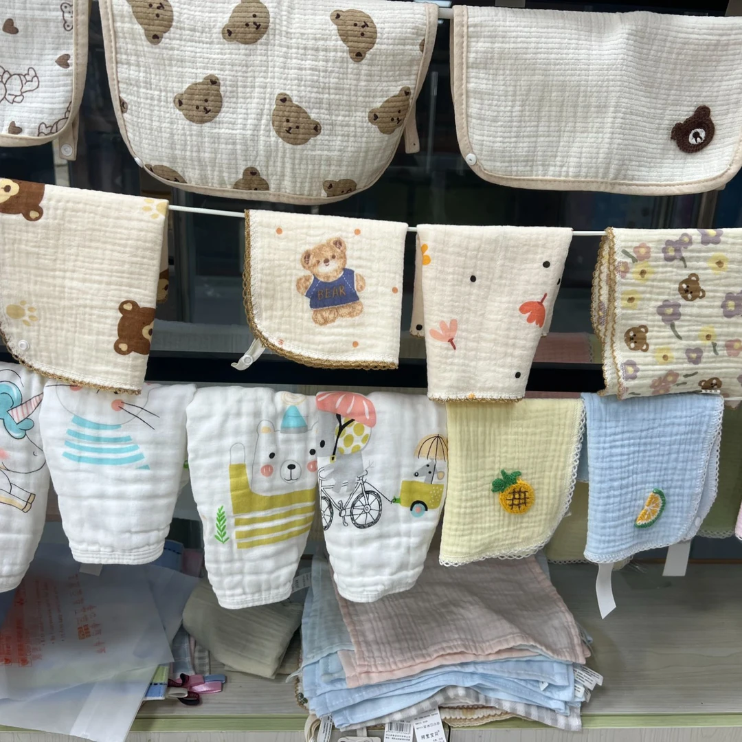 豆妈家『纱布方巾 』纯棉纱布方巾擦脸巾口水巾洗手擦手巾福利组合
