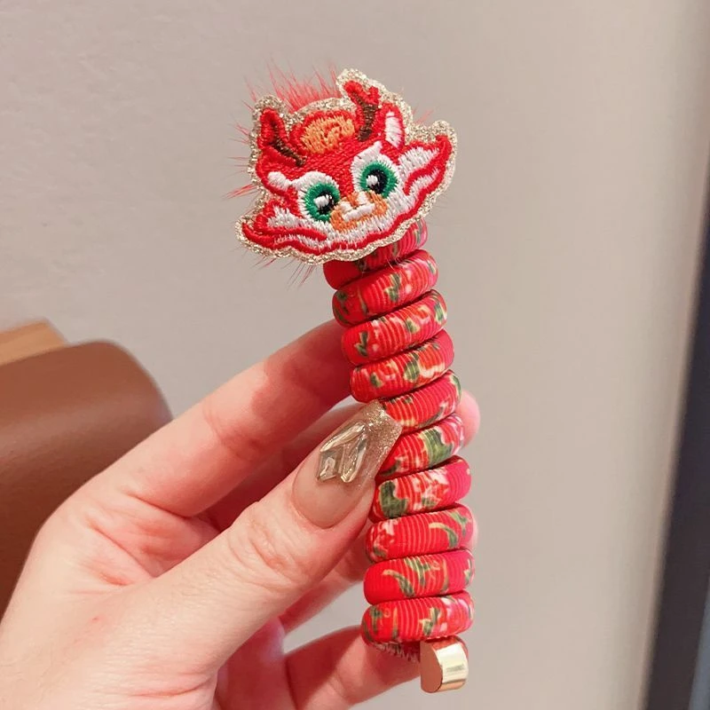 儿童电话线发圈头饰皮筋女童宝宝卡通醒狮可爱兔扎小辫头绳发饰