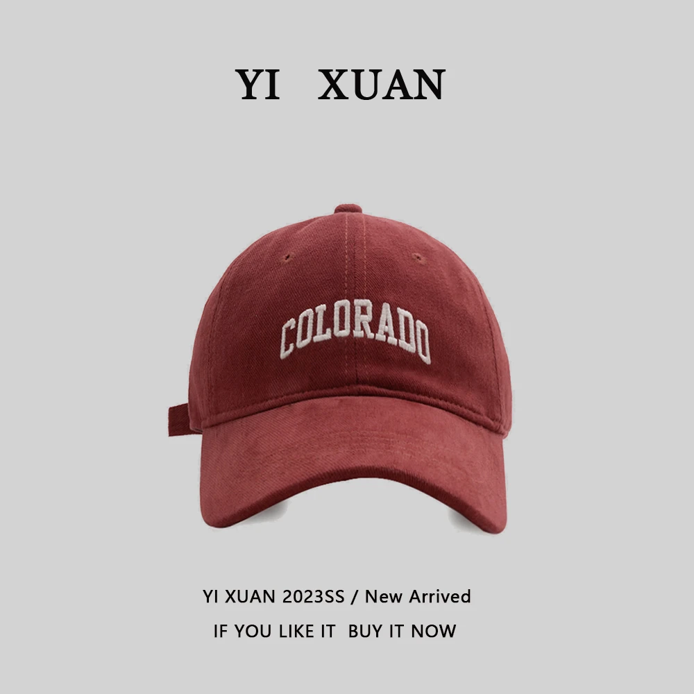 深顶大头围字母棒球帽女运动防晒百搭刺绣显脸小帽子款网红男款款