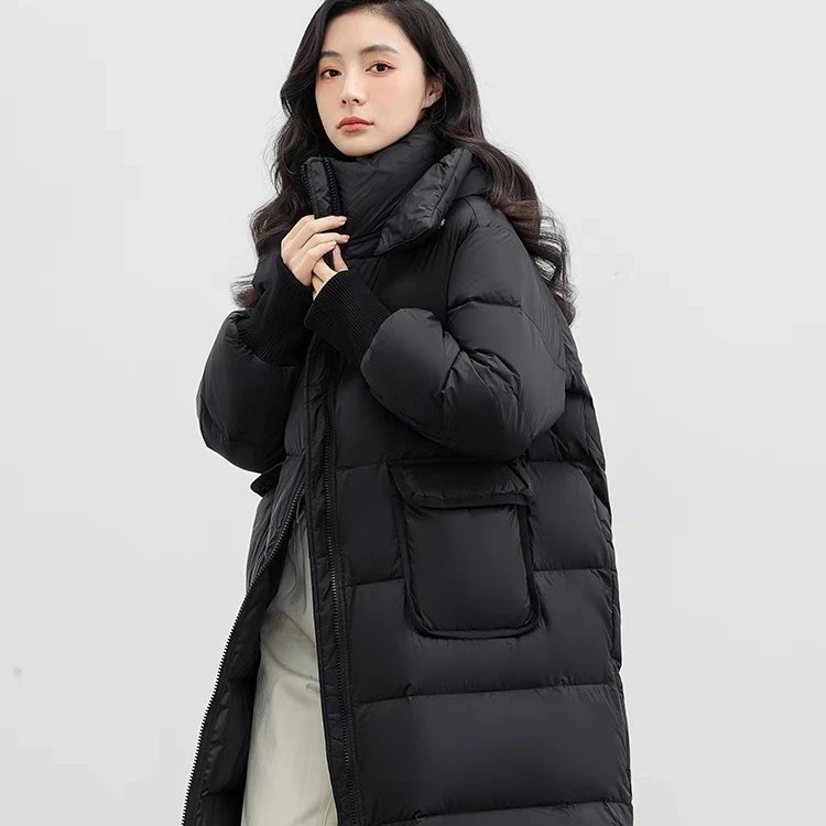 YAYA/鸭鸭新款中长款宽松云朵热力感冬季羽绒服YE3B627536A