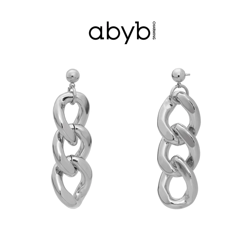 铜合金耳饰 abycharming复制品耳环冷淡风长款设计感设计师