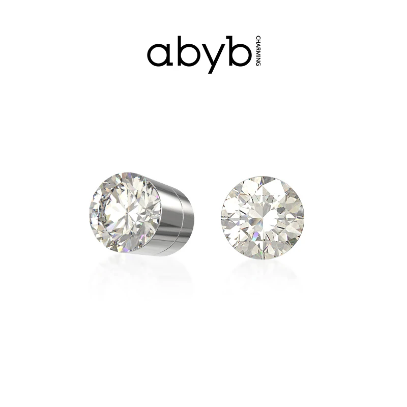 ABYBCHARMING 铜合金耳饰 星月耳钉百搭时尚精致磁吸耳夹