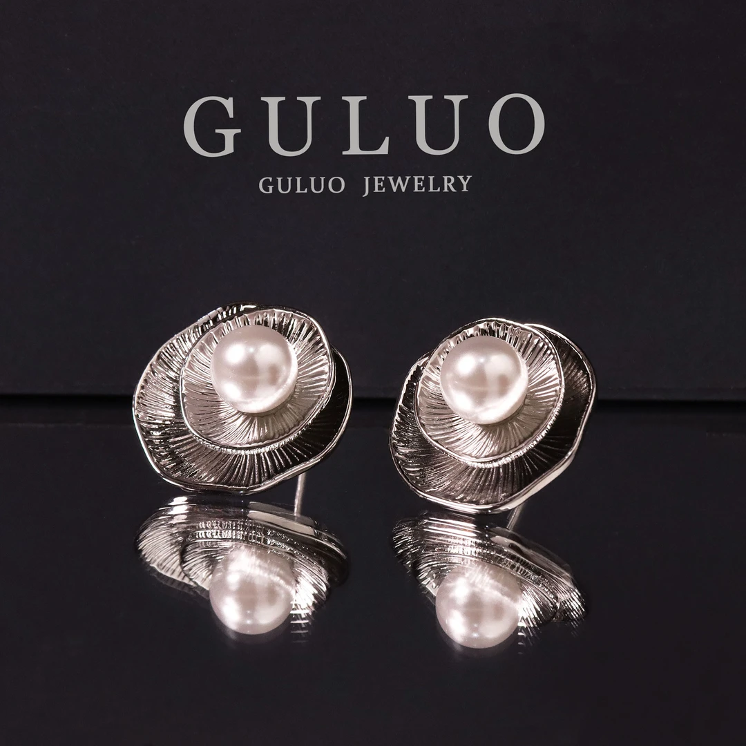 合金耳饰 韩系ins银色珠珠耳钉设计通勤气质百搭