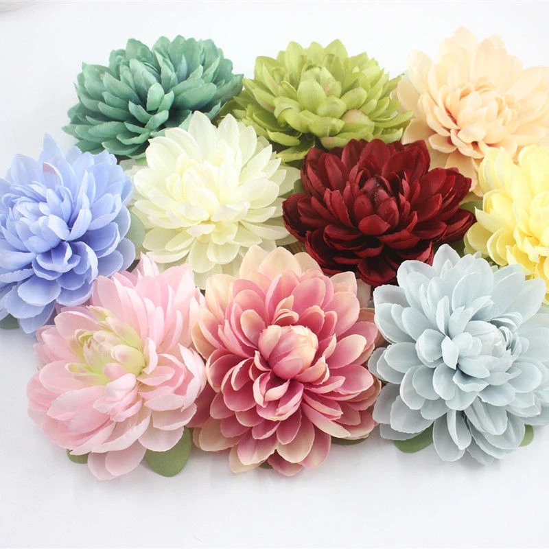 11cm新款仿真花荷花布艺莲花手工材料diy配件客厅摆设花墙装饰花