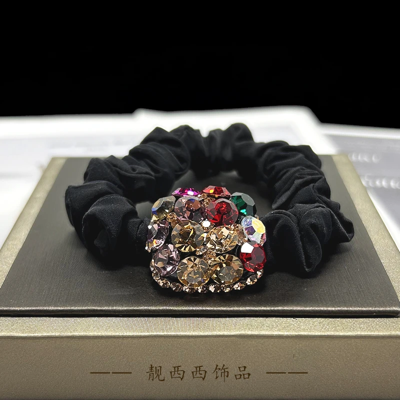 36196 彩色满钻轻奢重工高弹力面膜圈