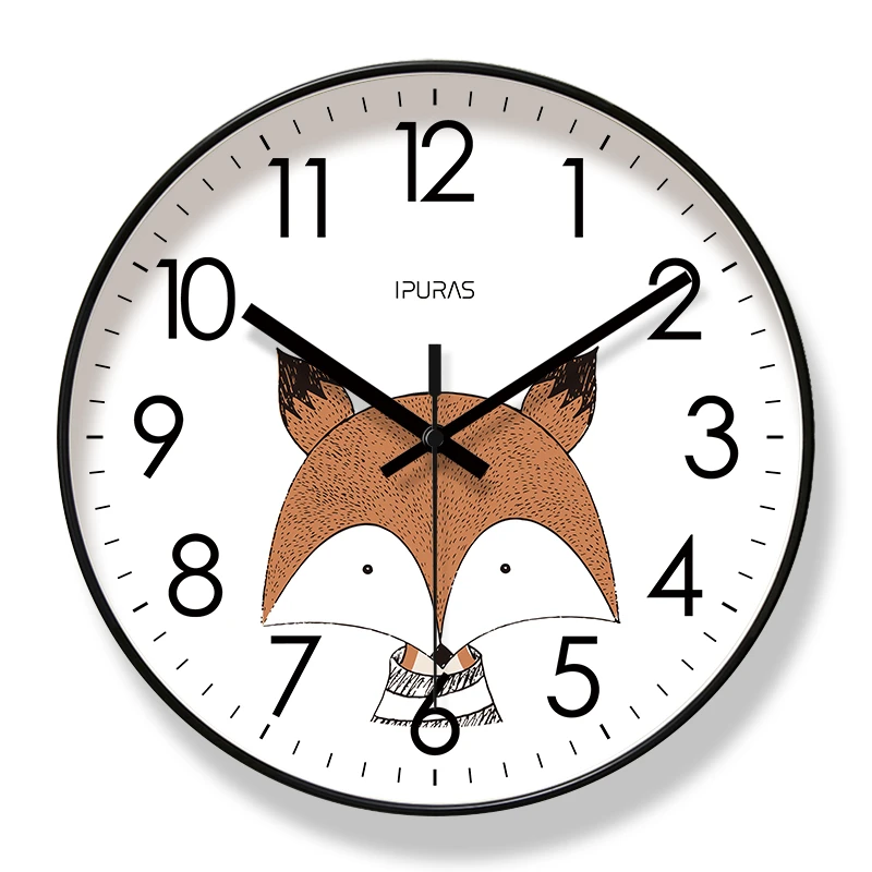 易普拉6974简约可爱清新挂钟客厅钟表时尚北欧时钟静音扫秒石英钟