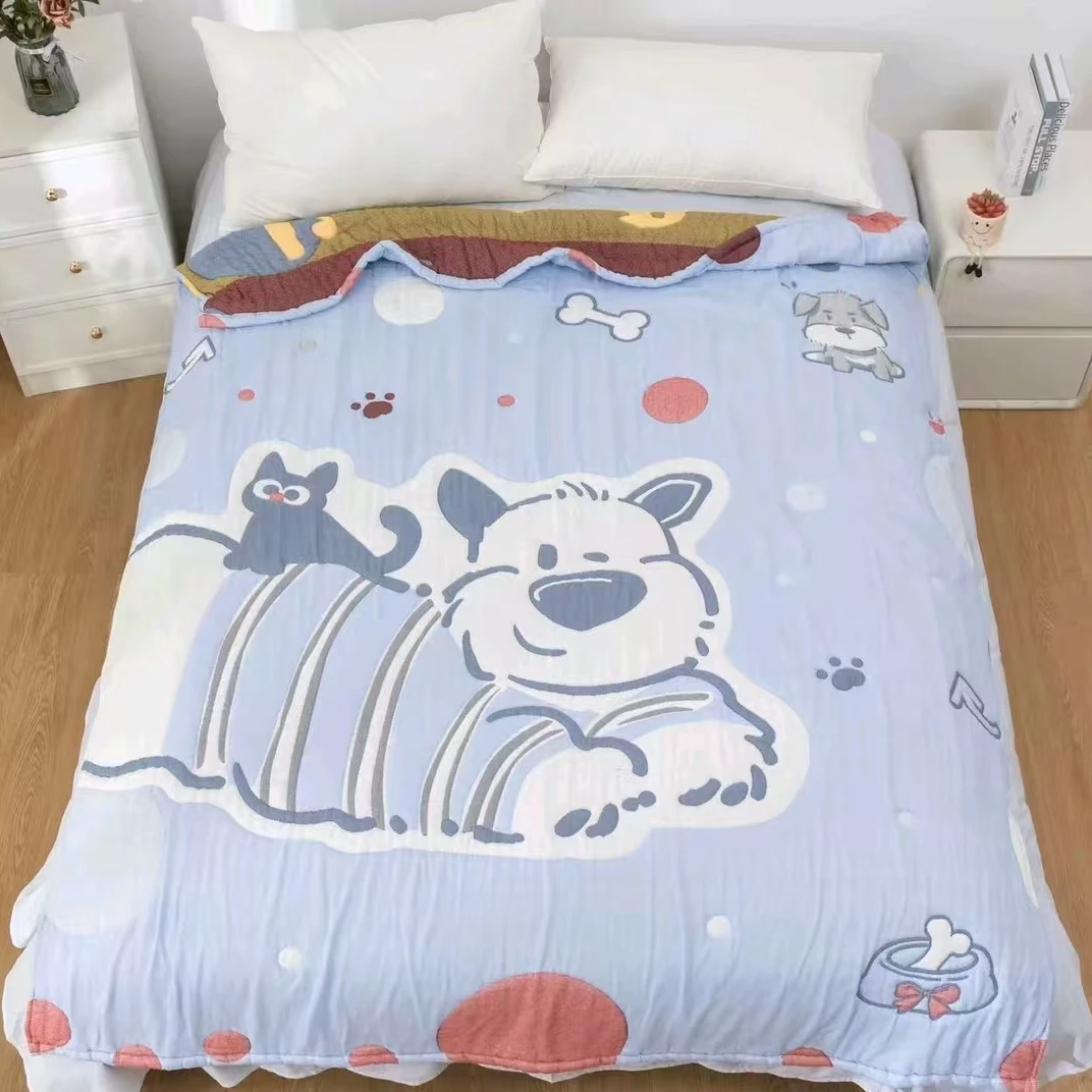 【温暖居家】棉纱泡芙被150x200cm-希高地