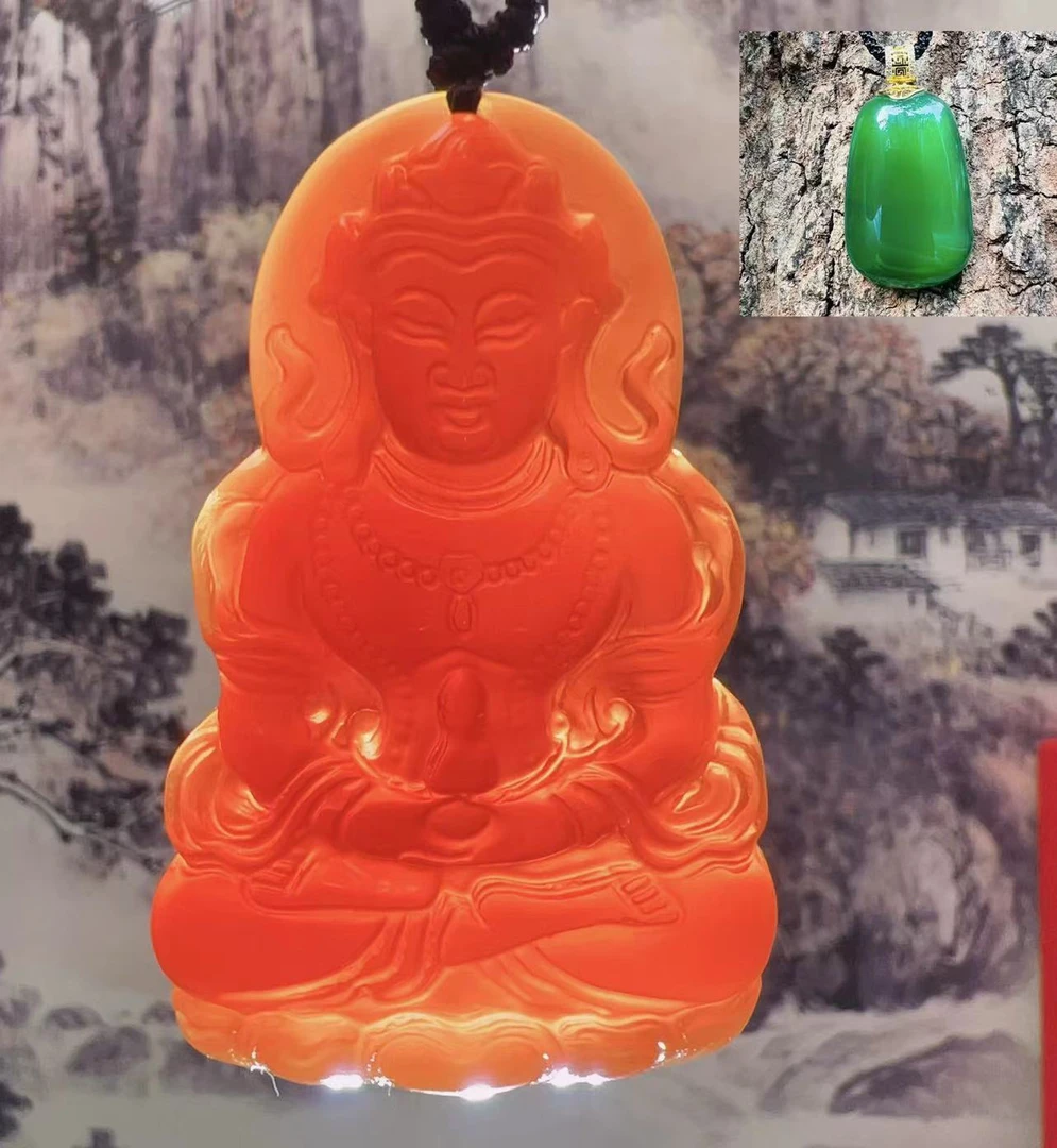 牛血红度母观音 玛瑙，送平安无事牌送礼盒送证书