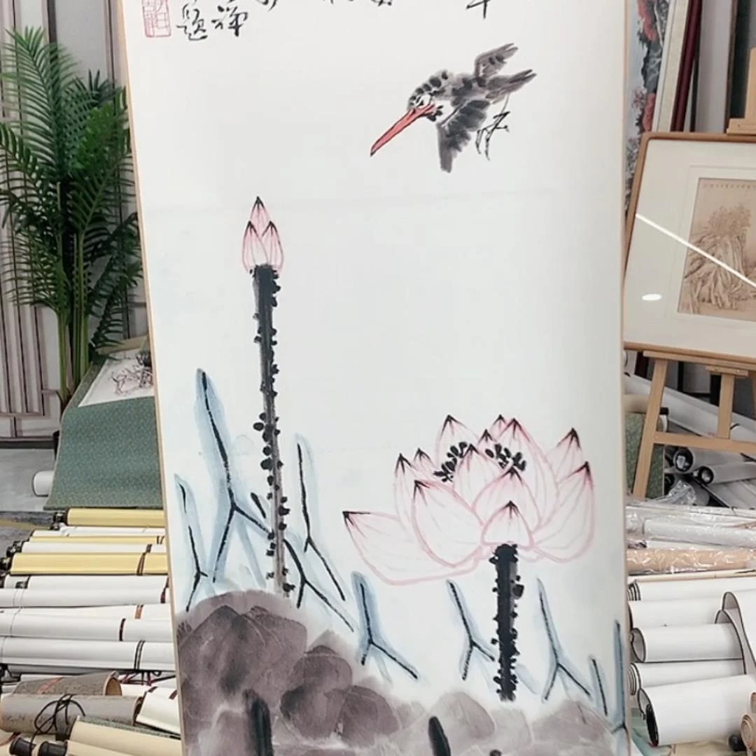 《福利精品小幅》玄关装饰卷轴挂客厅办公室背景墙茶室国复刻|字画